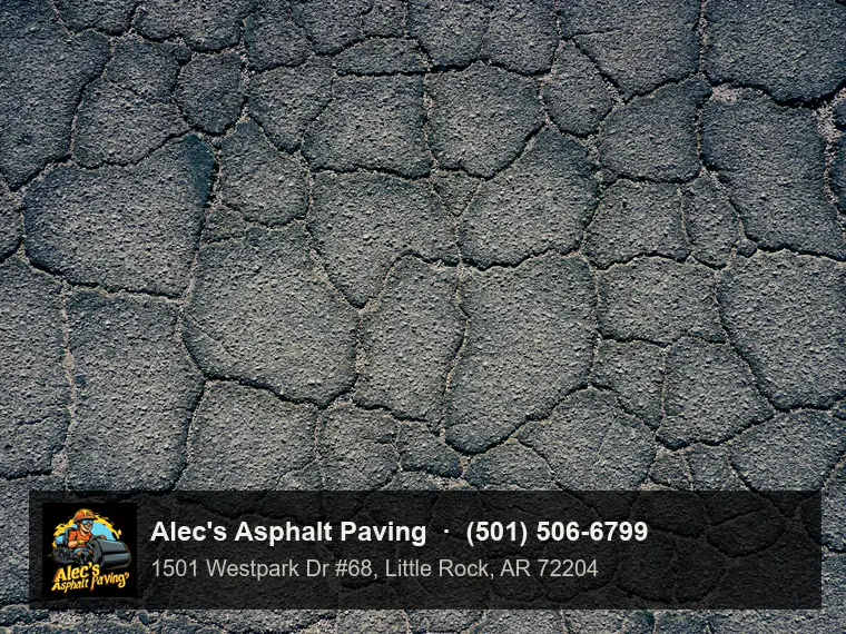 Block cracking opening up in dried-out asphalt